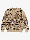 Tiger Crew Neck Knitted Sweater 