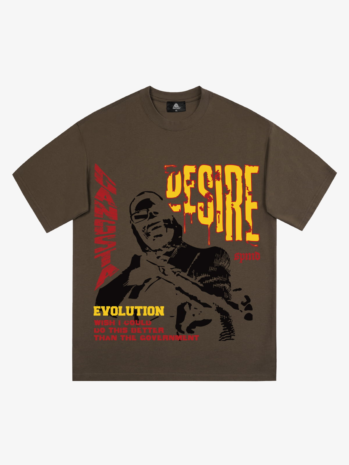 Retro Letter Protrait Graphic Print T-Shirt 