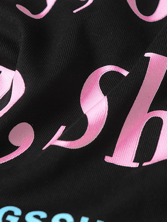 “Okay,Okay! Shop, Shop!" Slogan Graphic T-Shirt 