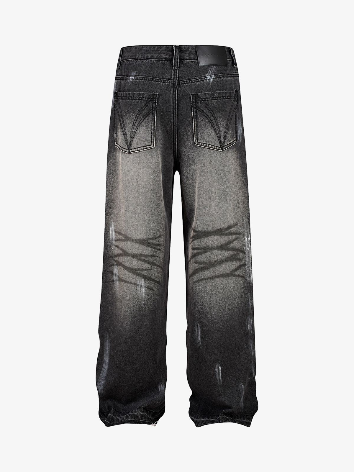 Thesupermade High Street Hip Hop Distressed Washed Jeans 