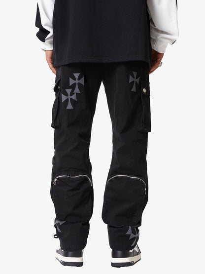 Thesupermade Cross Printed Multi-Pocket Casual Pants - 1959 