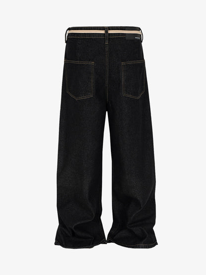 Cleanfit Buckle Belt Baggy Jeans 