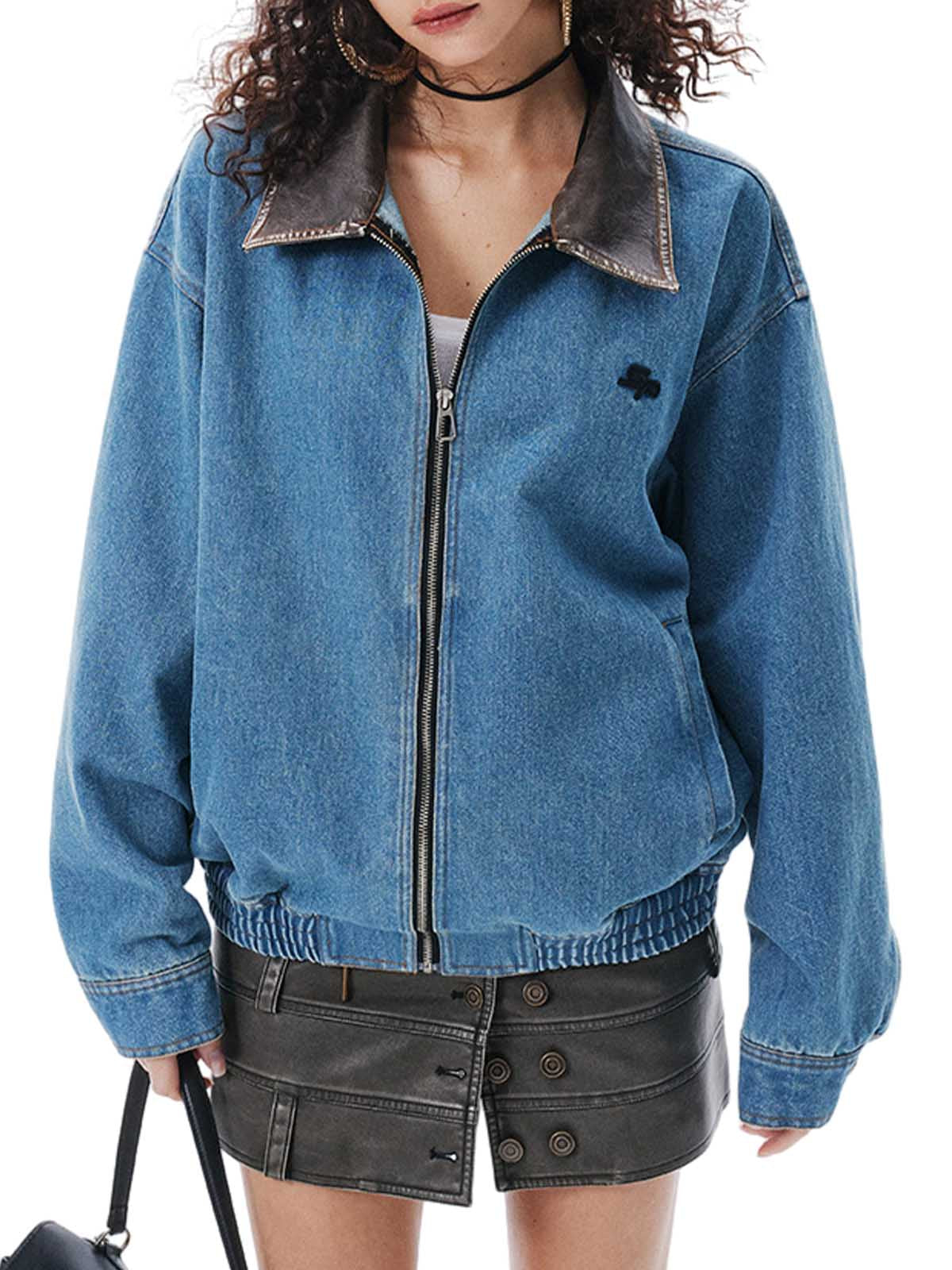 Heavy Washed Denim Work Jacket 