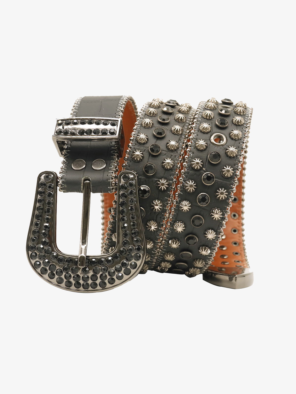Street Rhinestone Studded Belt 