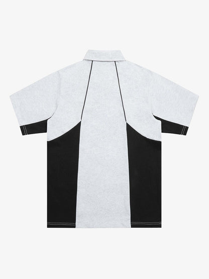 Street Contrast Panel Polo Shirt 
