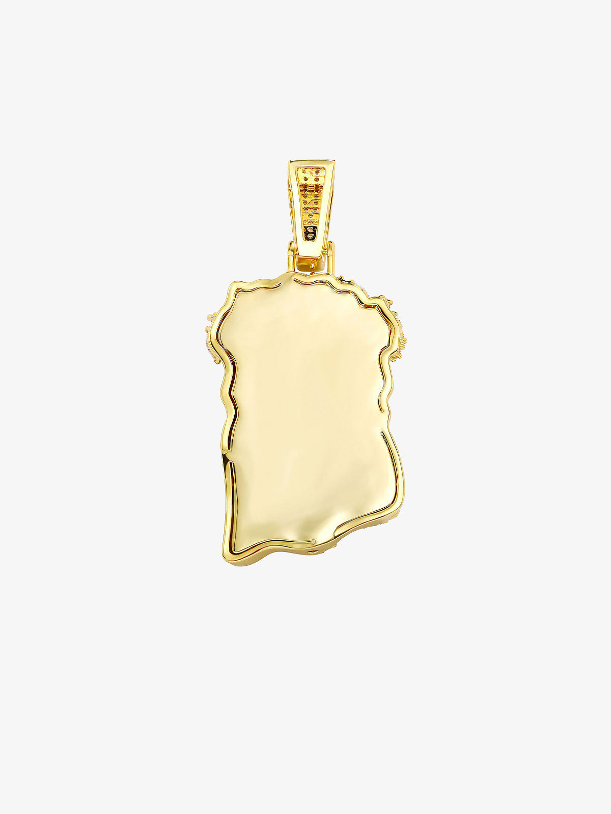 Rhinestone Hotfix Jesus Pendant Copper Necklace - 2441 