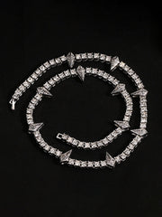 Thesupermade Hip Hop Collarbone Chain Necklace - 2221 
