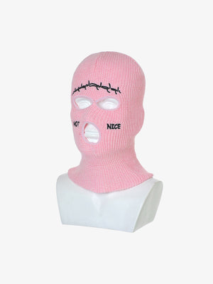 Thesupermade Retro Hip-hop Fun Knitted Balaclava 