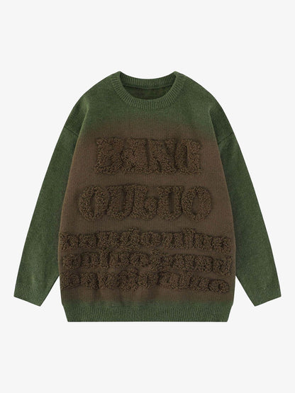 Thesupermade Retro Gradient Crewneck Sweater 
