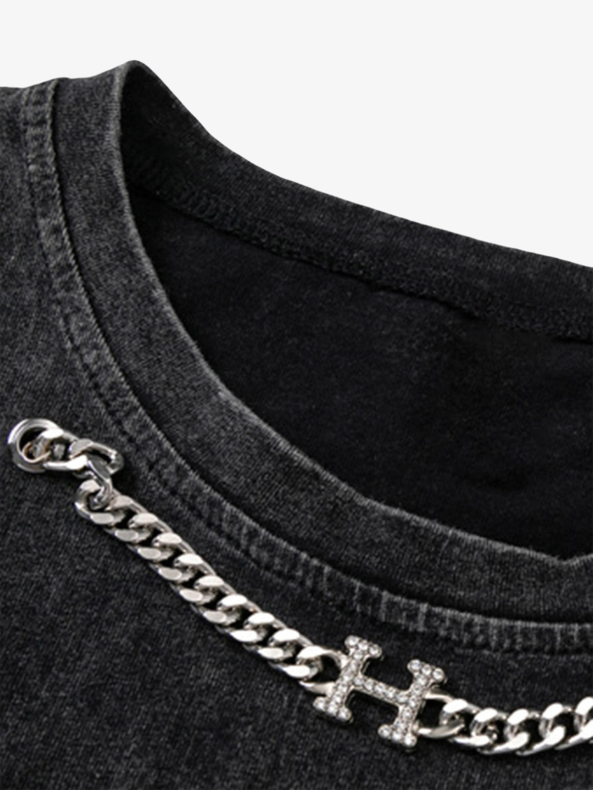 Thesupermade Hip-hop Loose Washed Undershirt -1606 