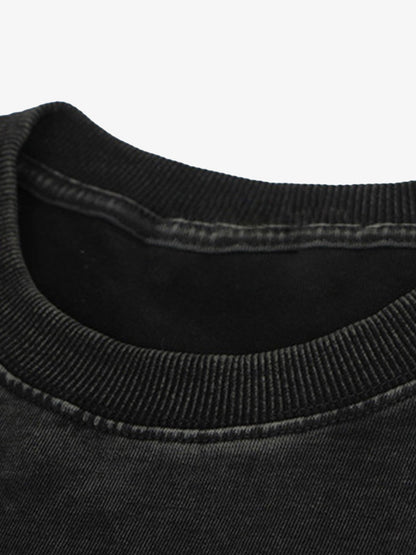 Thesupermade Doberman Print Washed Vintage T-shirt 