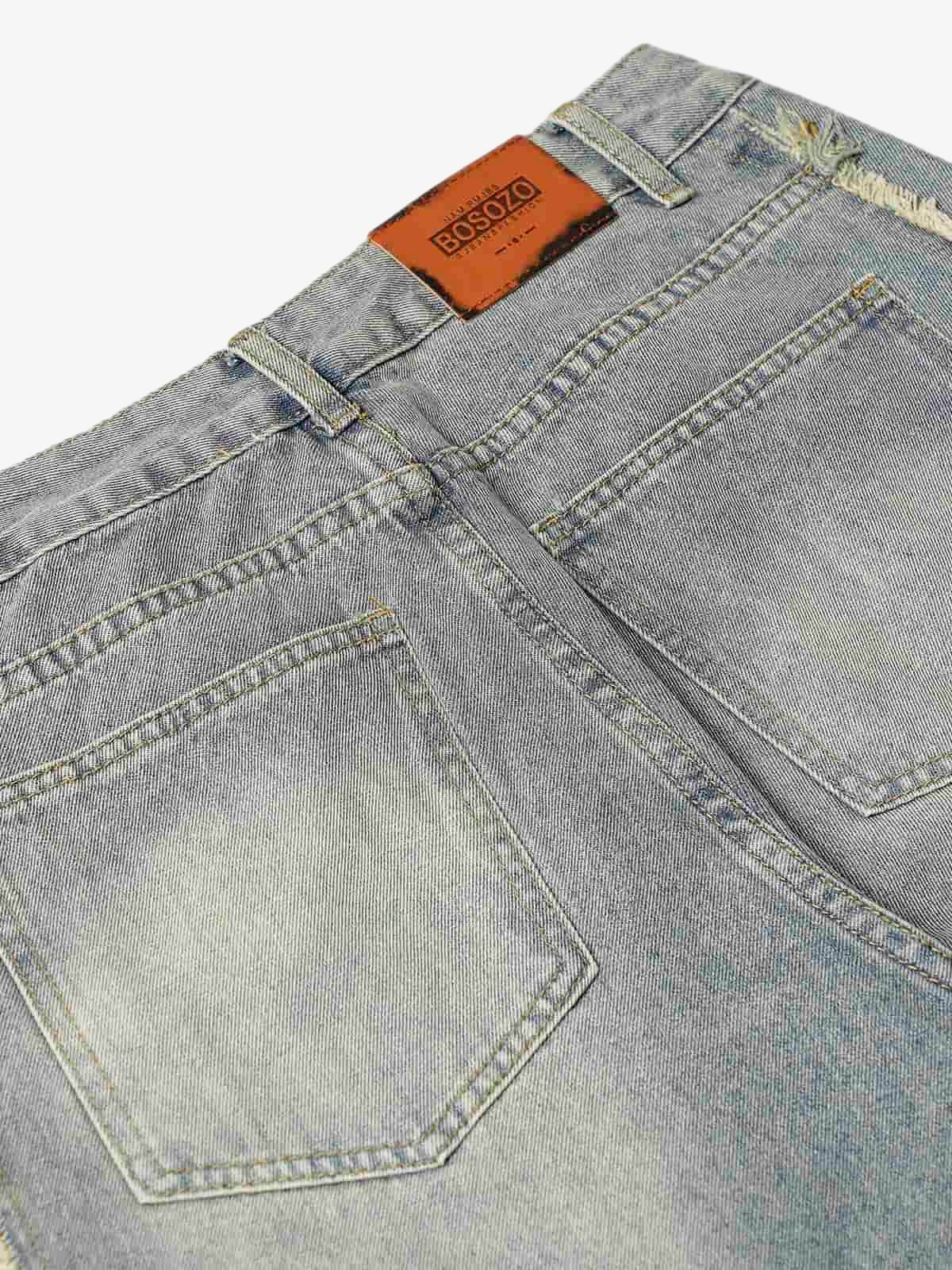 Thesupermade Washed Ripped Baggy Jeans 