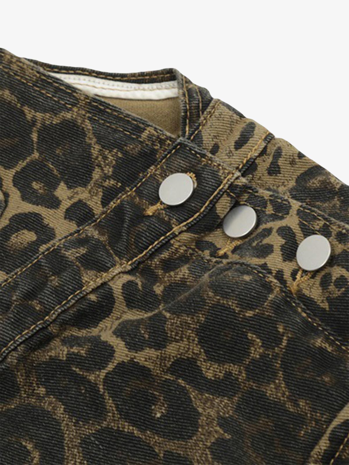Thesupermade Leopard Print Street Style Workwear Overalls - 2020 