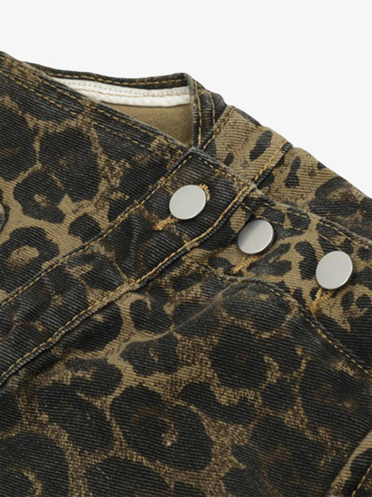 Thesupermade Leopard Print Street Style Workwear Overalls - 2020 