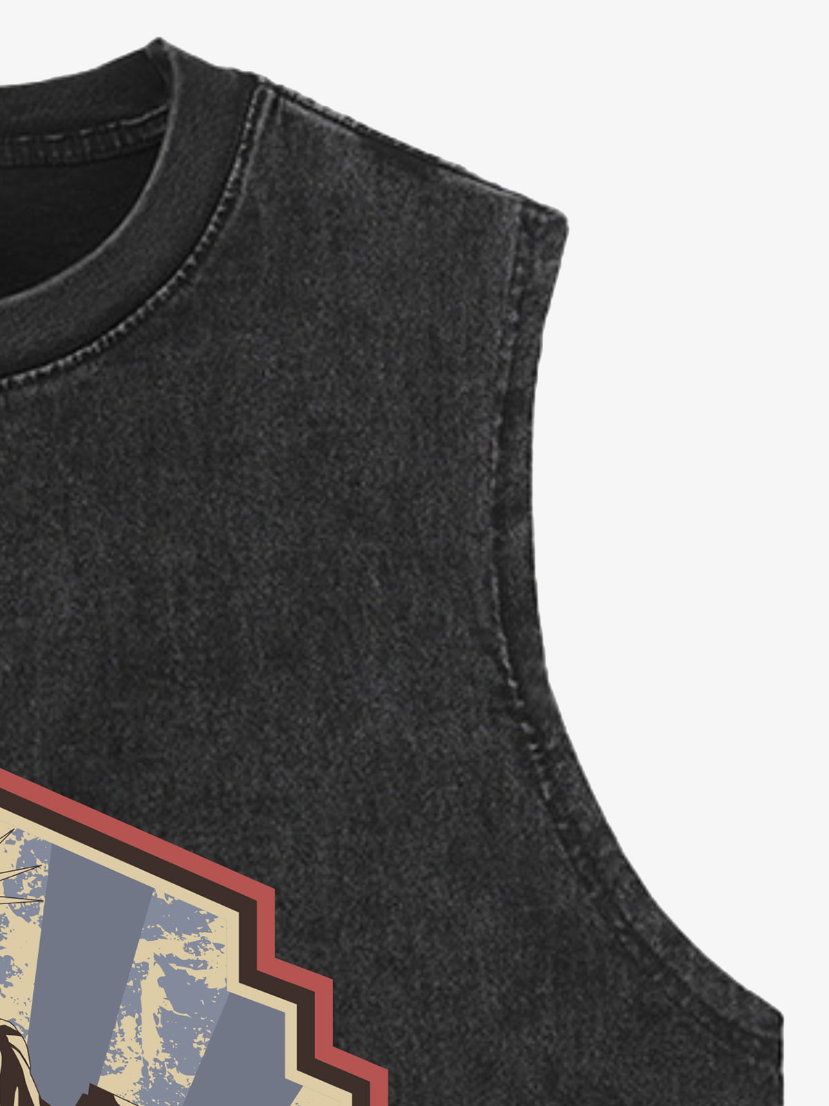 Original Street Statue Of Liberty Print Vest - 2531 