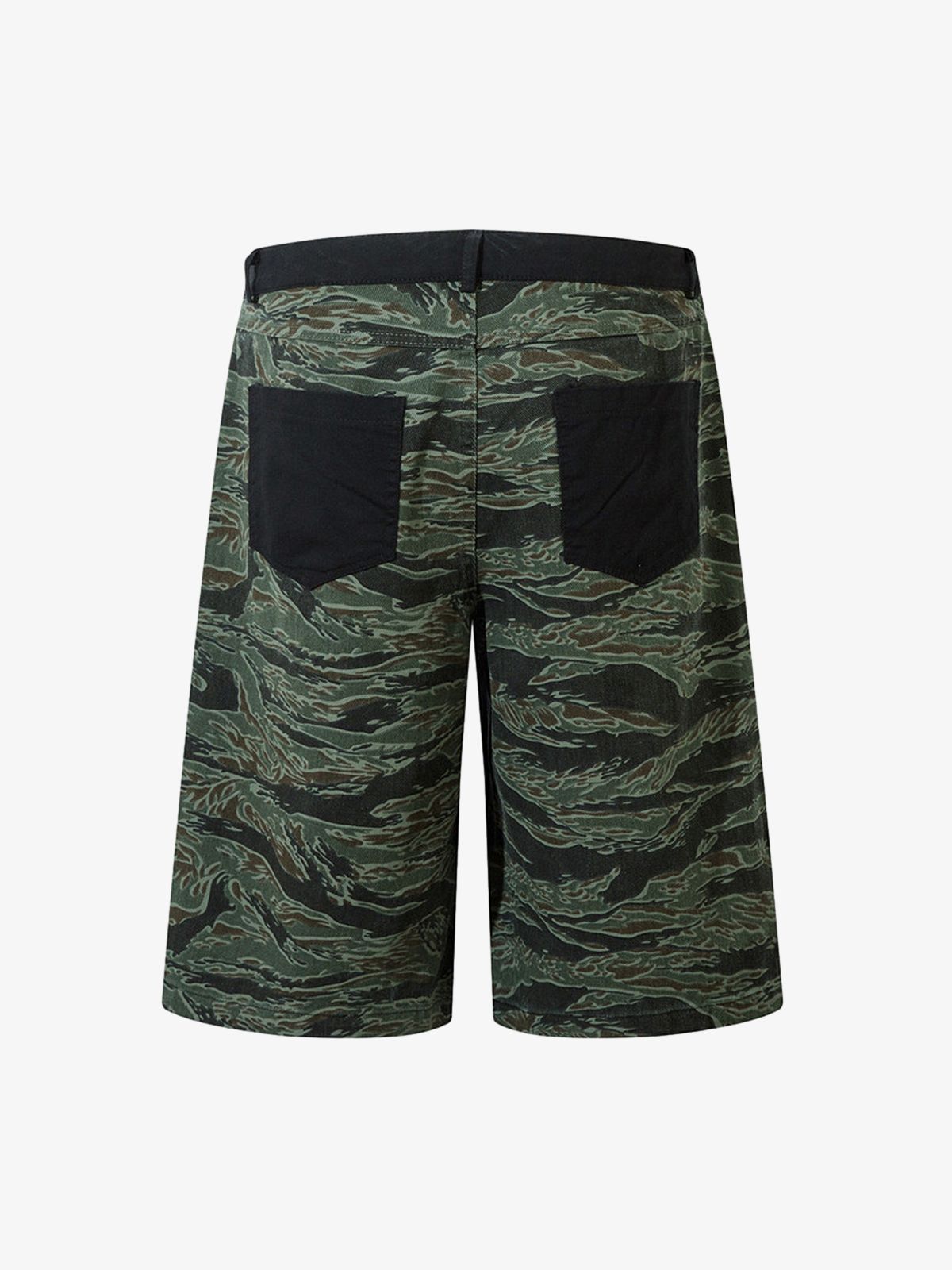 Thesupermade High Street Patchwork Camouflage Contrast Denim Jorts 
