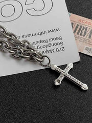 Thesupermade Black Cross Necklace -1131 