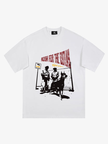 Original “Born for the Outlaw” Graphic Print T-Shirt 