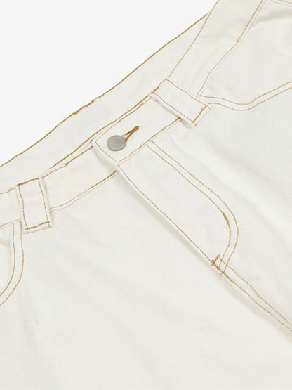 Embroidered Floral Patches Barrel Jeans 