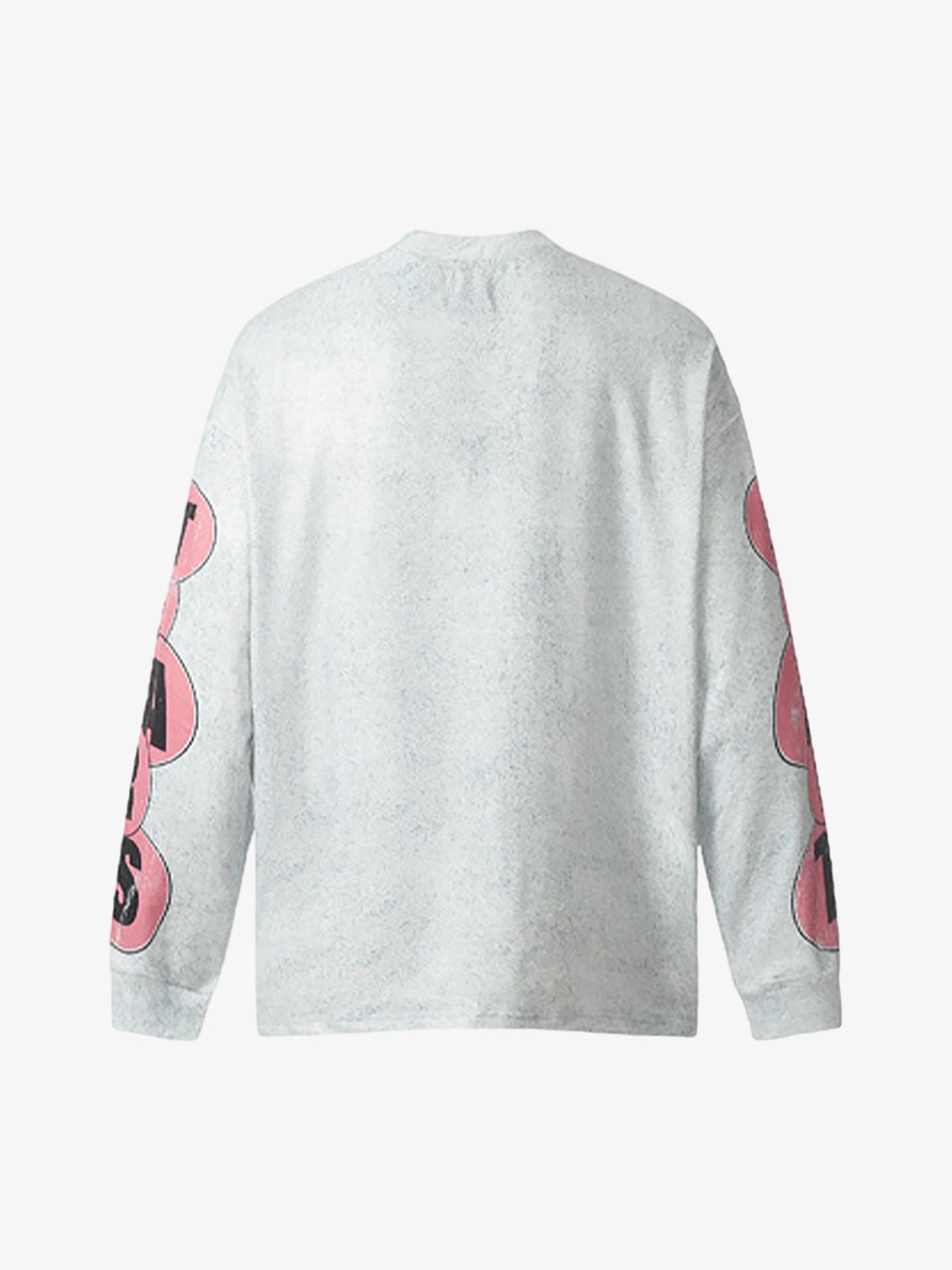 Washed Lettering Print Long Sleeve T-shirt 