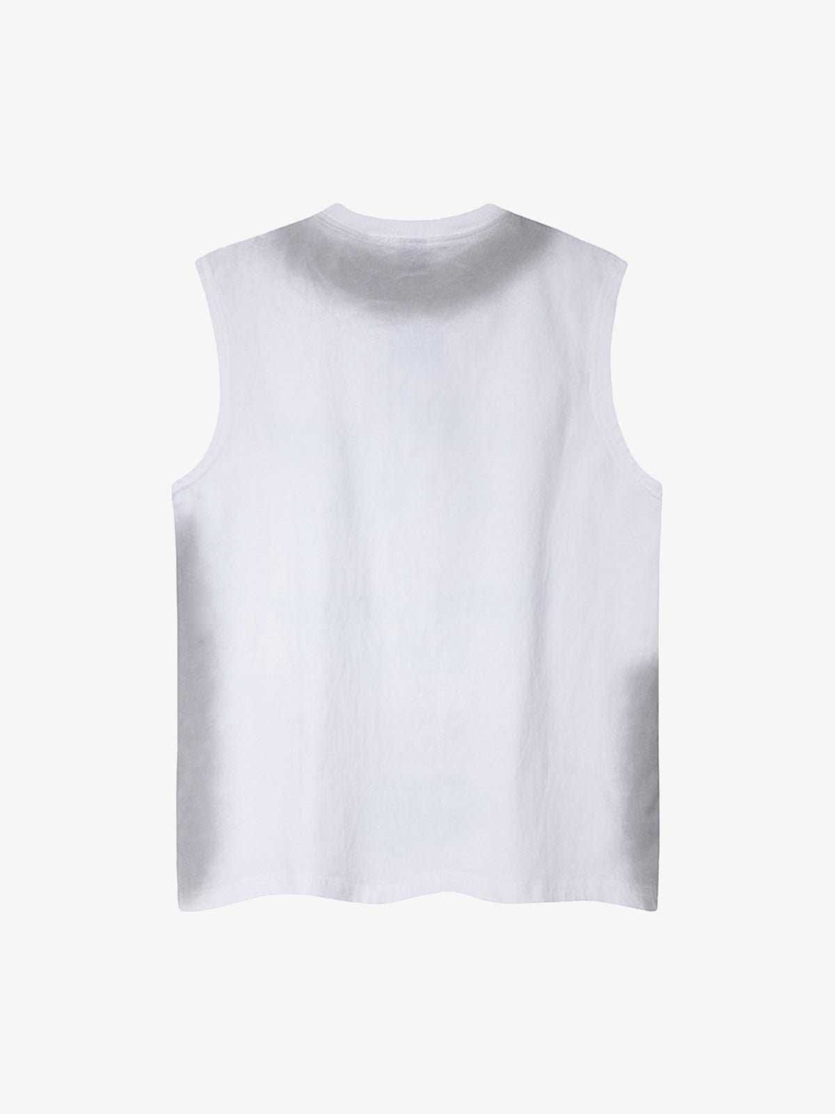 Spray- Painted Letter Print Necklace Vest 