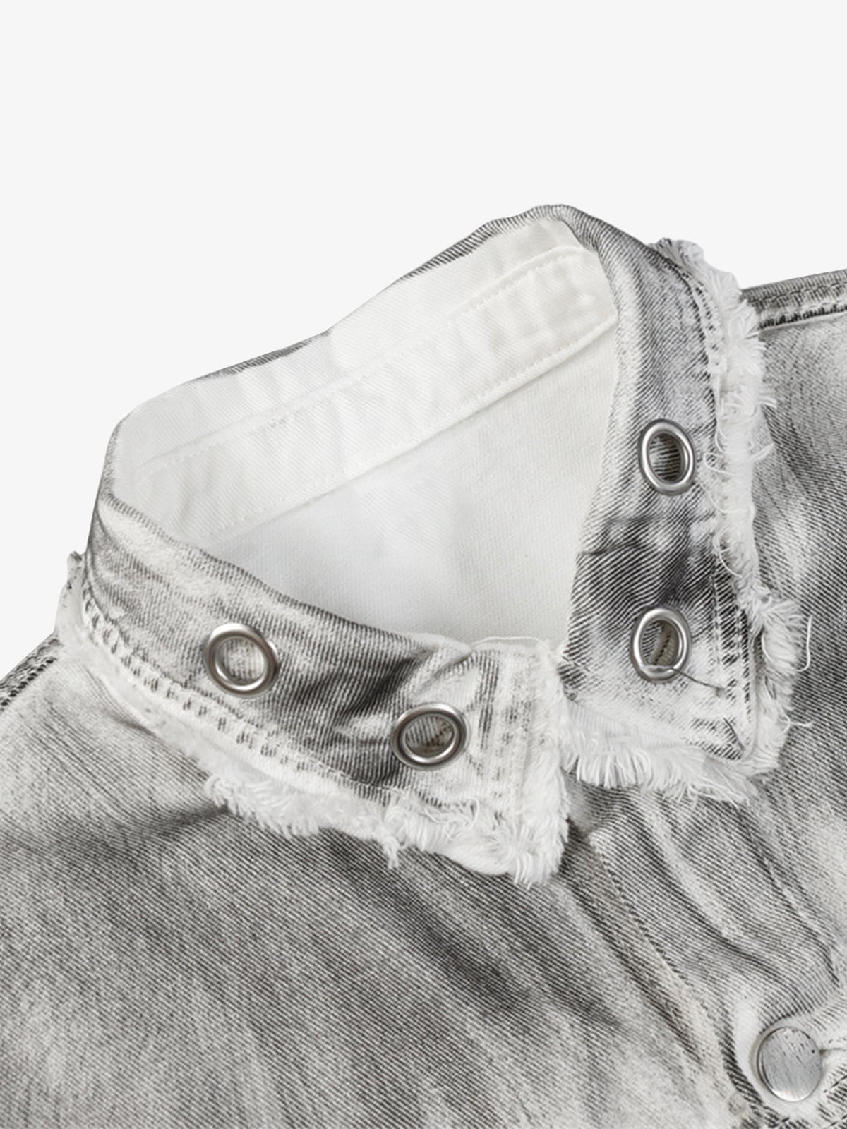 Distressed Denim Embroidery Jacket 