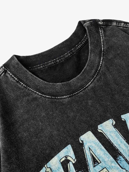 Thesupermade Skull Vintage High Street Casual T-shirt - 1683 