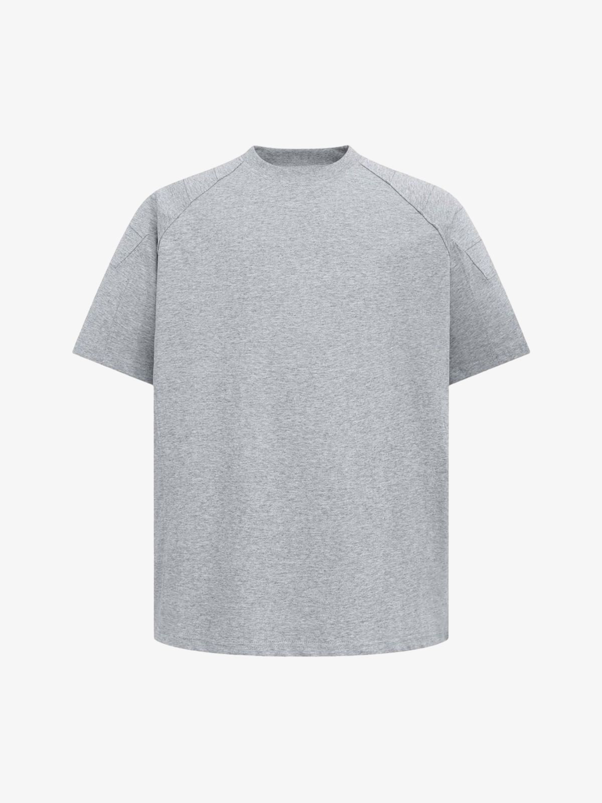 Retro Motorcycle Pleated Patch T-shirt 