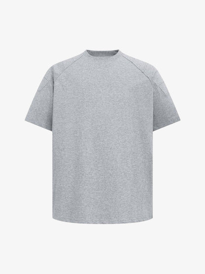 Retro Motorcycle Pleated Patch T-shirt 