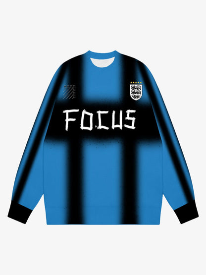 Thesupermade Color Contrast Print Long Sleeve Jersey T-shirt - 2307 