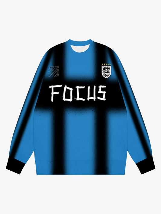 Thesupermade Color Contrast Print Long Sleeve Jersey T-shirt - 2307 