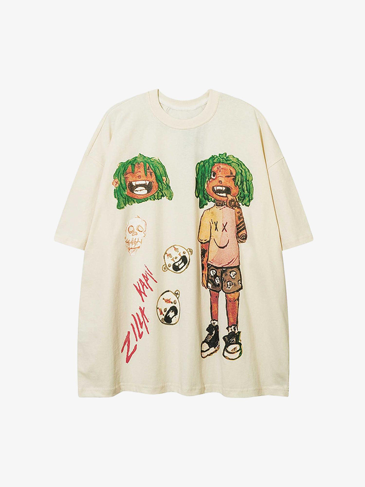 Thesupermade Anime Character Printed T-shirt - 1702 