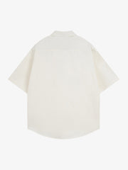 Oversized Graphic Cartoon Letter Print Short-Sleeve Shirt 