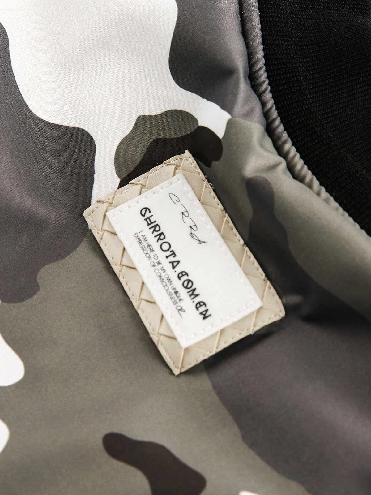 Thesupermade Camouflage Patch Bomber Jacket 