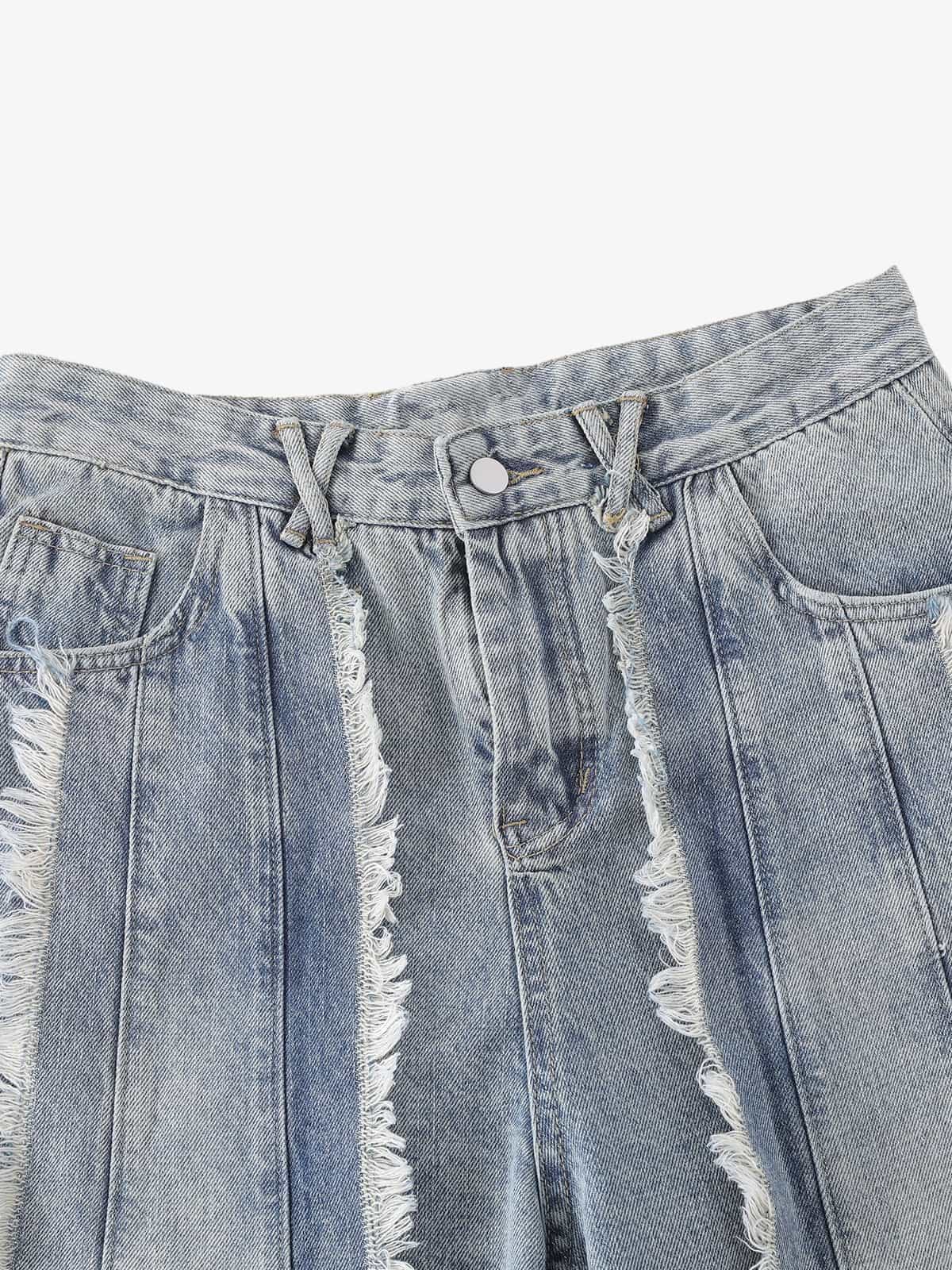Distressed Frayed Edges Baggy Jeans 