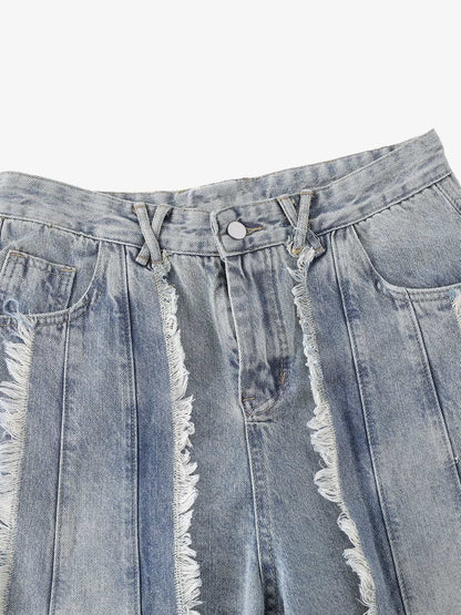 Distressed Frayed Edges Baggy Jeans 