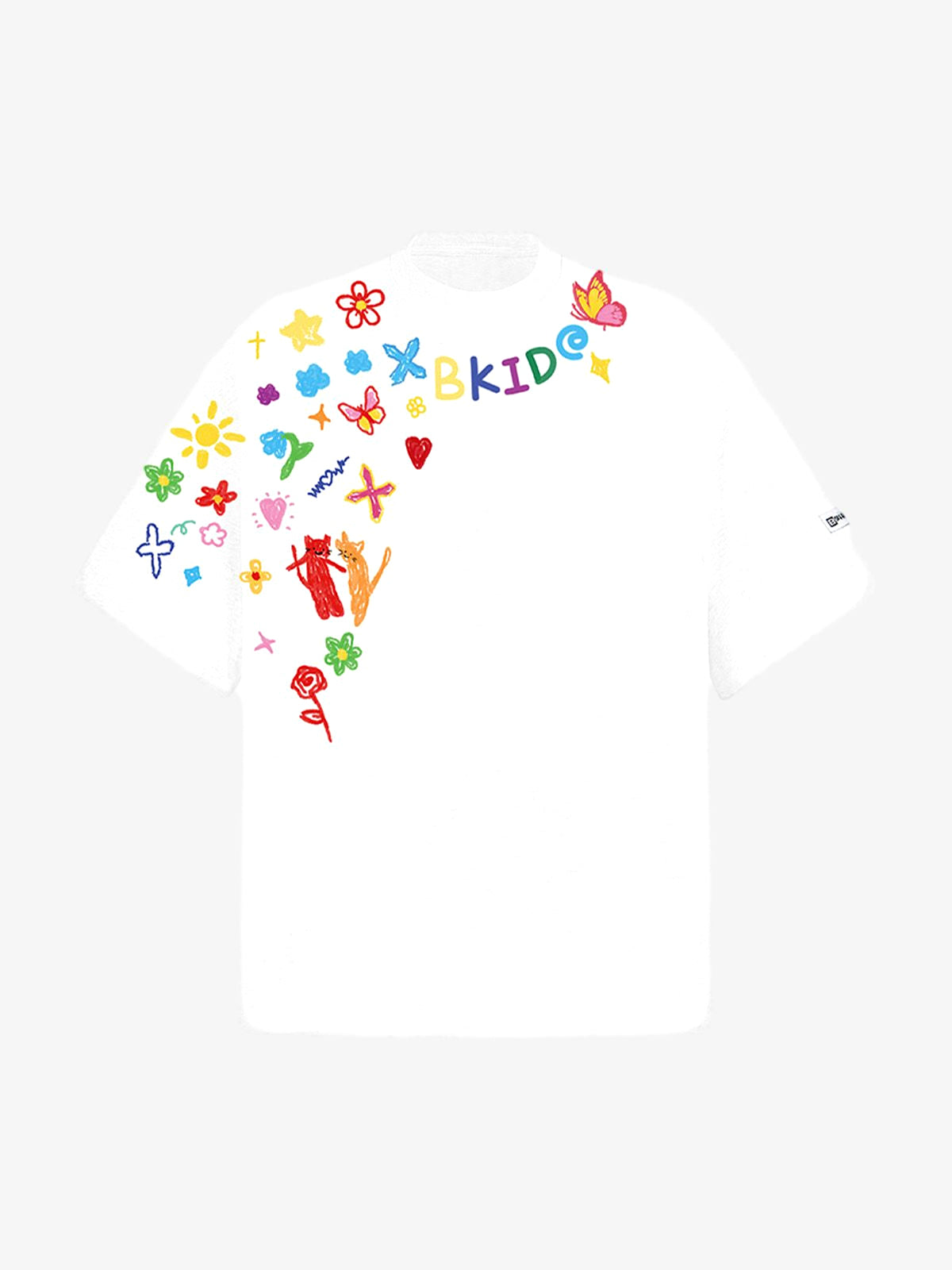 Retro Graffiti Hand Painted T Shirt