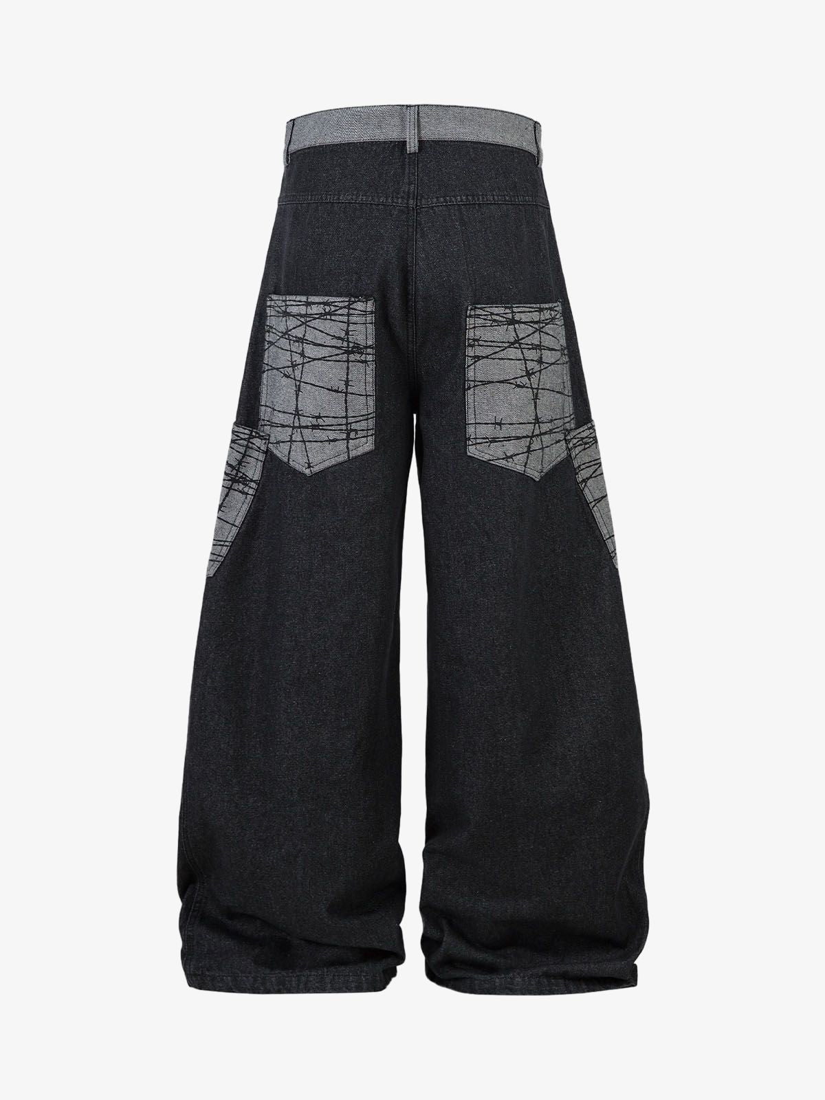 Patch Pocket Baggy Jeans 