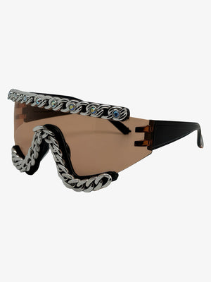 Chain-Embellished Sunglasses 
