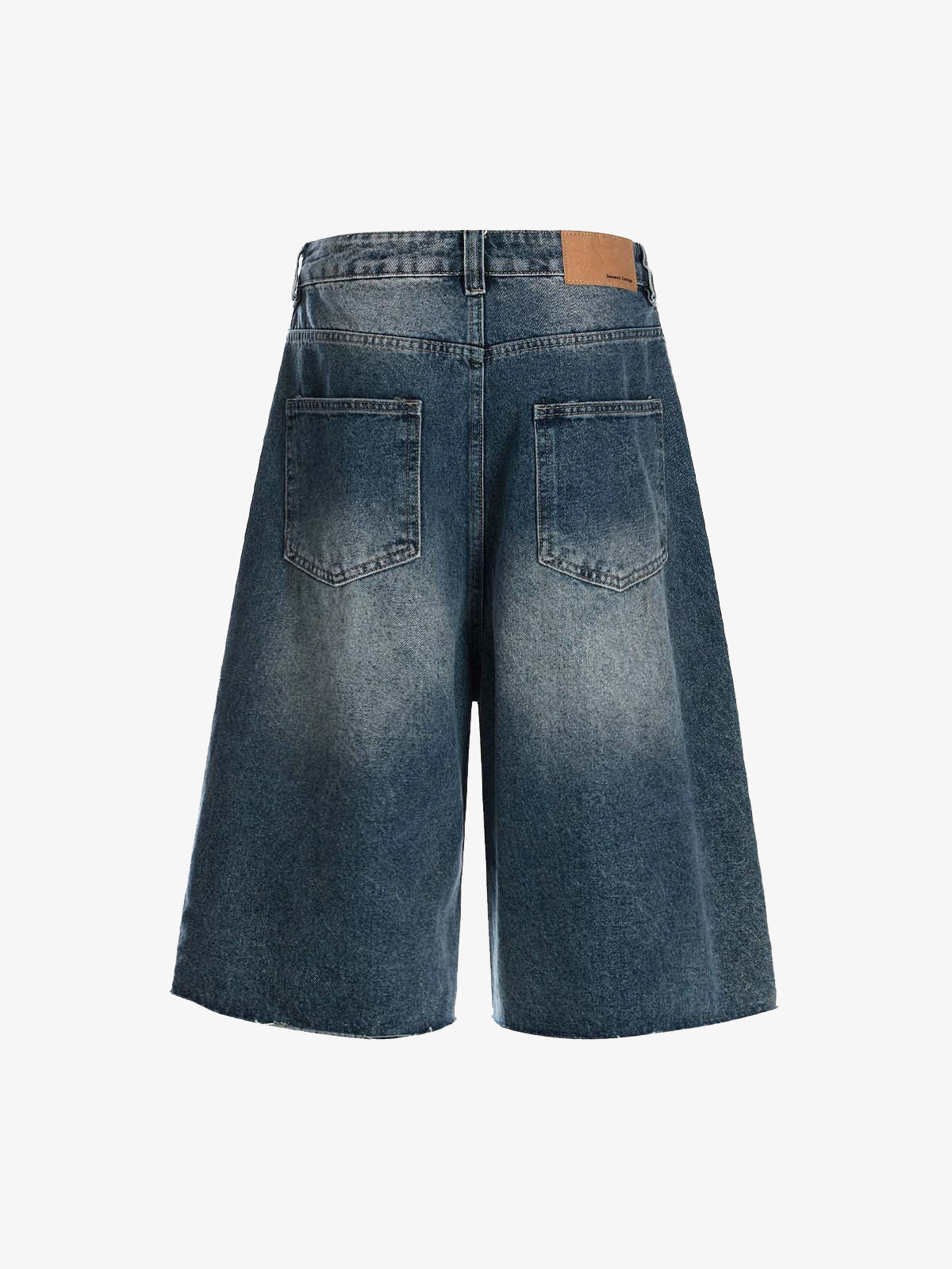 Washed Studded Denim Jorts 