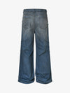 Washed Pleated Straight Jeans - 2263 