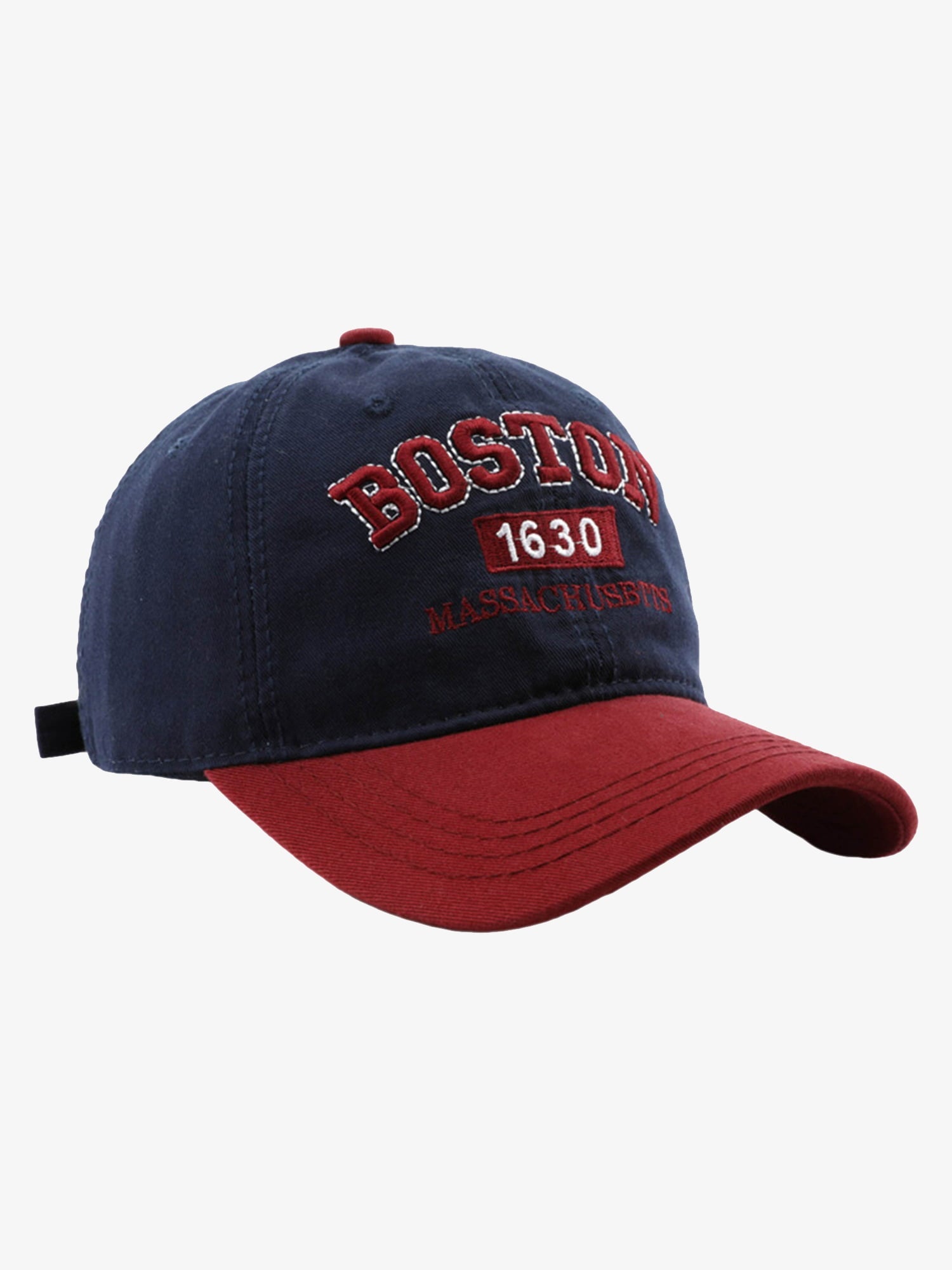 Thesupermade Retro Colorblocked Monogrammed Embroidered Cap 