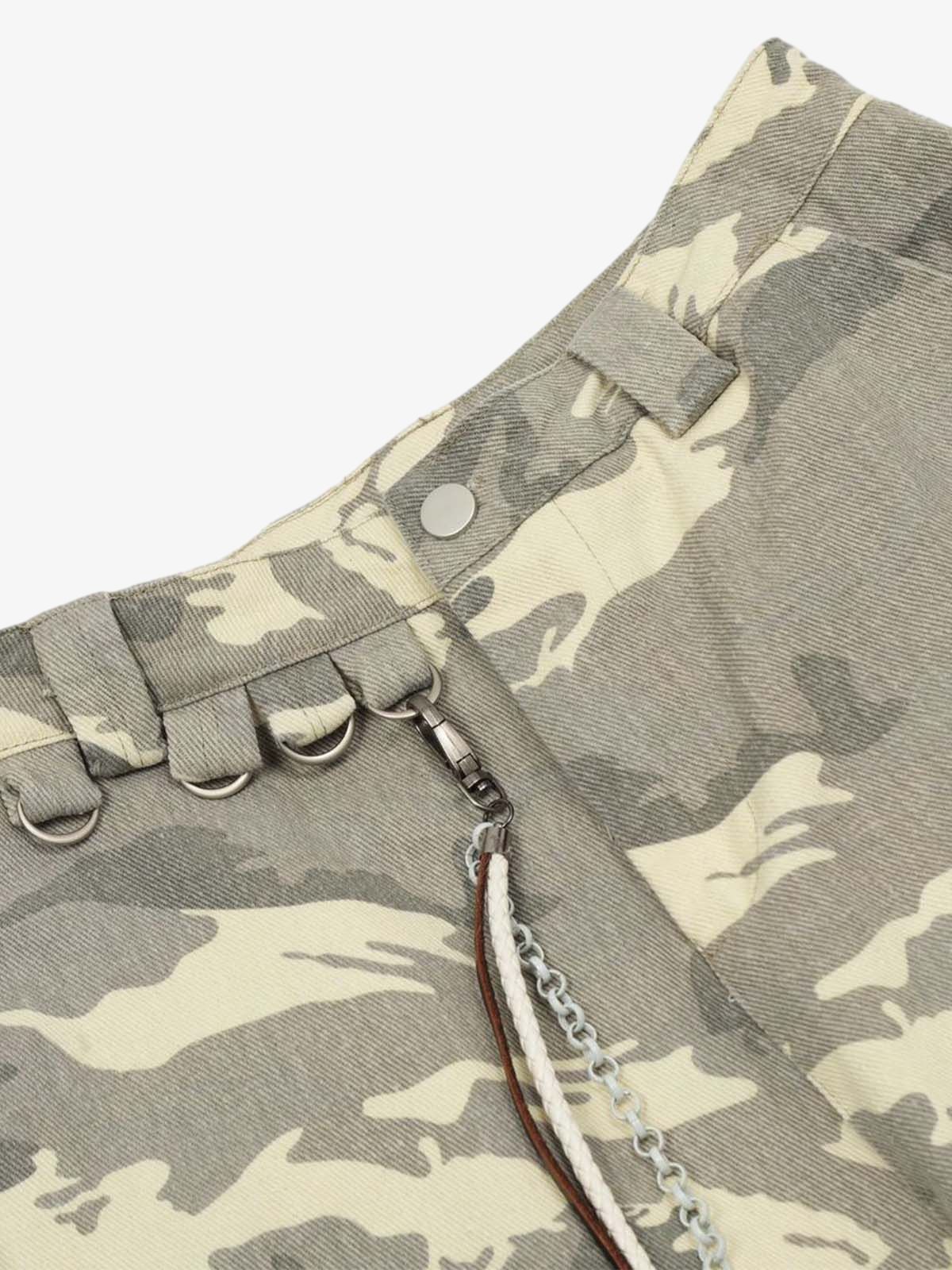 Thesupermade Camouflage Multi Pocket Cargo Pants 