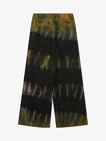 Thesupermade Graffiti Fun Tie-Dye Straight Jeans 