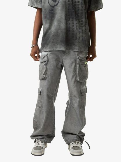 Thesupermade Vintage Wasteland Style Multi Pocket Work Pants 