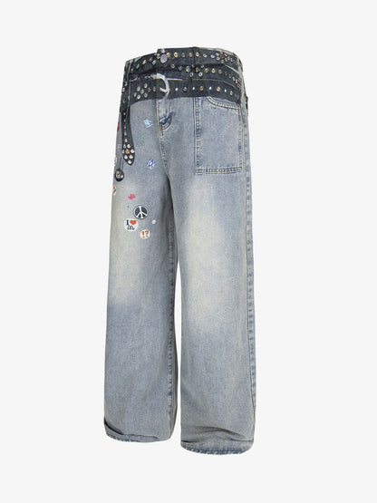 Print RO Style Baggy Jeans 