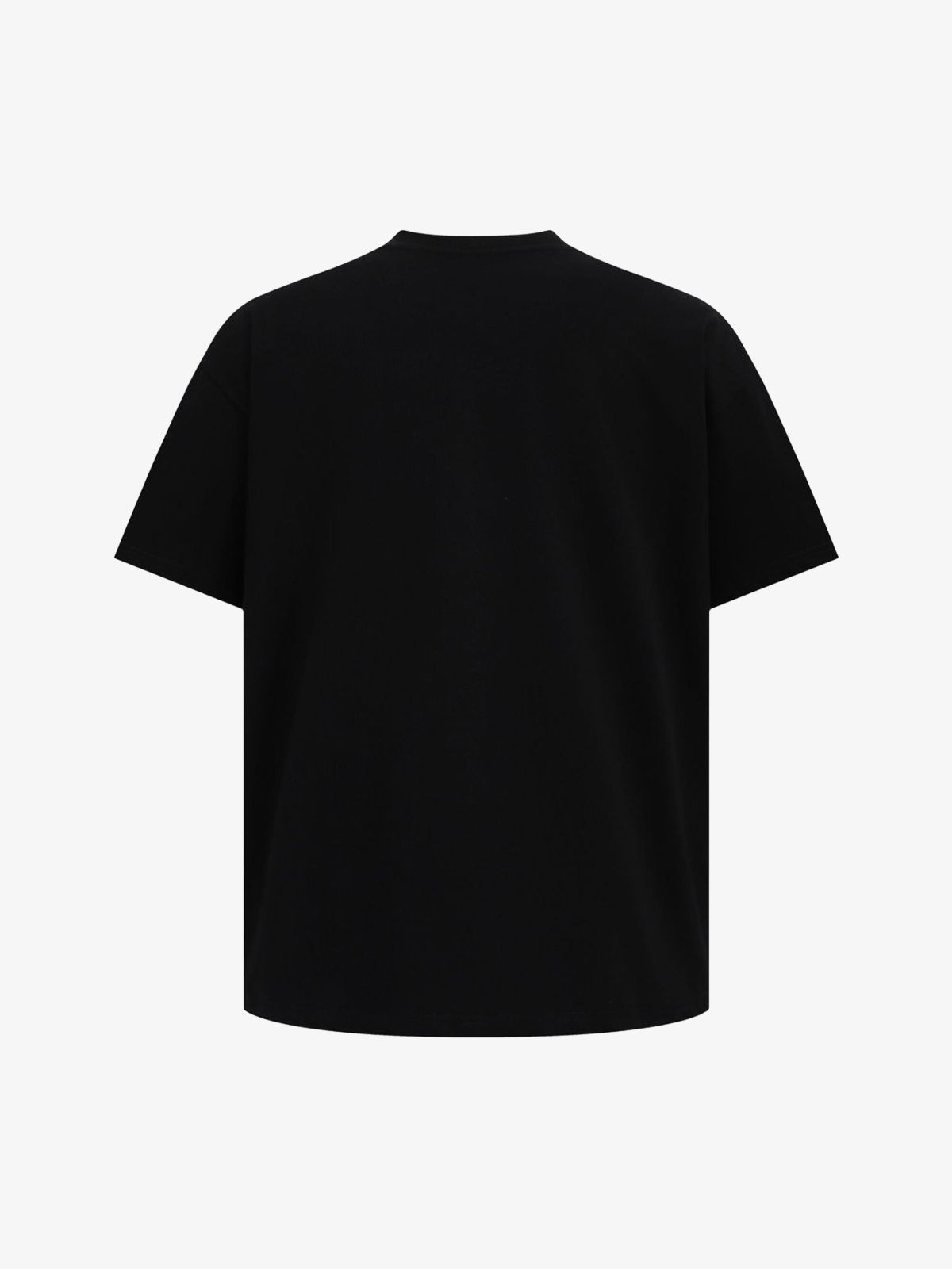 Retro Contrast Color Stitching Embroidered Letter T-shirt 