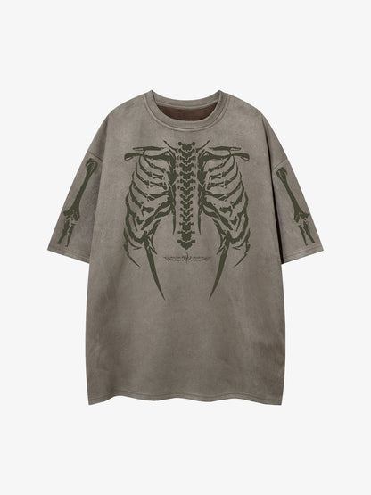 Skeleton Graphic Oversized T-Shirt 