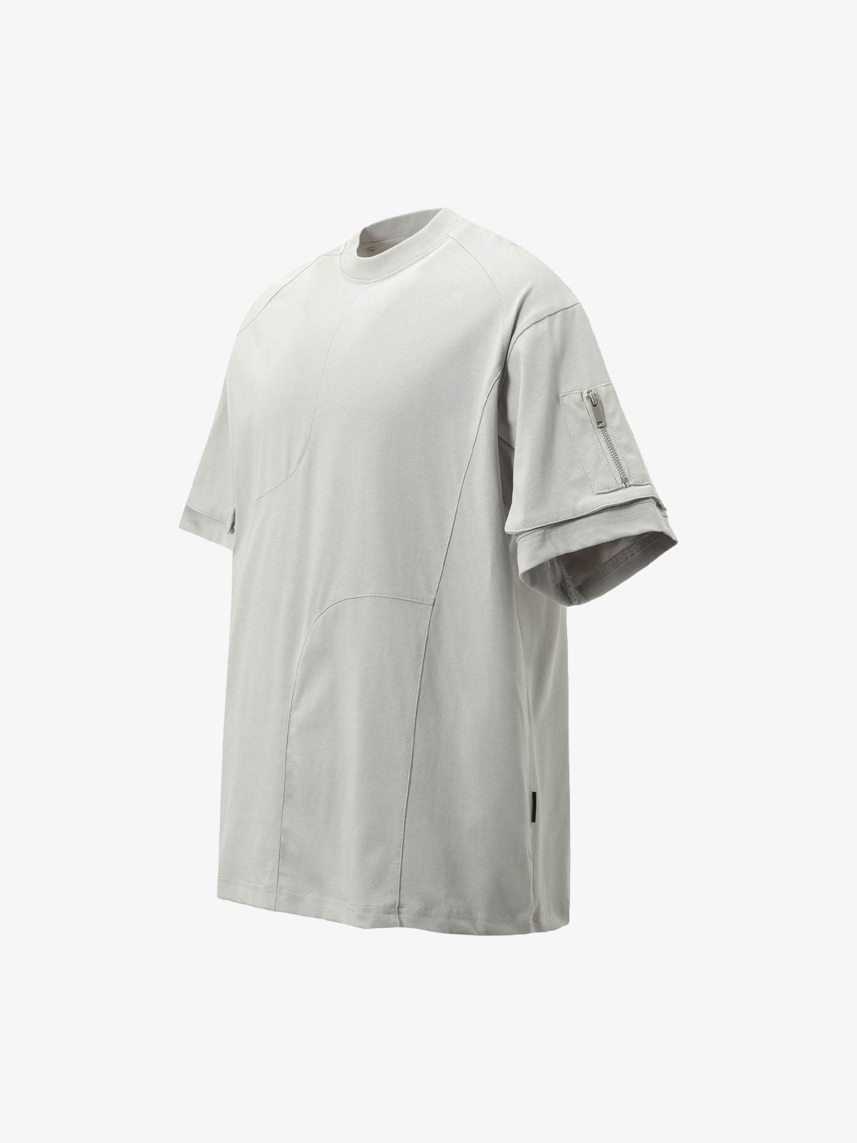 Retro Washed Deconstruction Functional Pocket T-shirt 