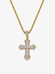 Thesupermade Corss Full Diamond Necklace-1514 